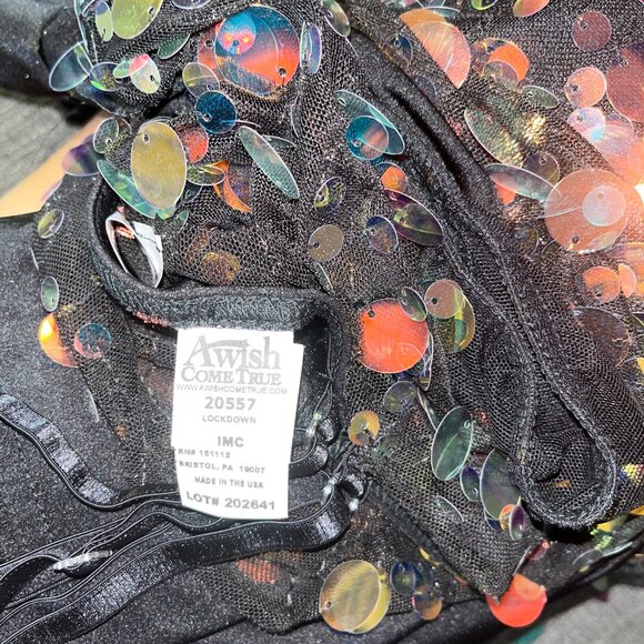 Girls AWISH come true sequined 2 piece dance costume sz 10/12 - Picture 5 of 8